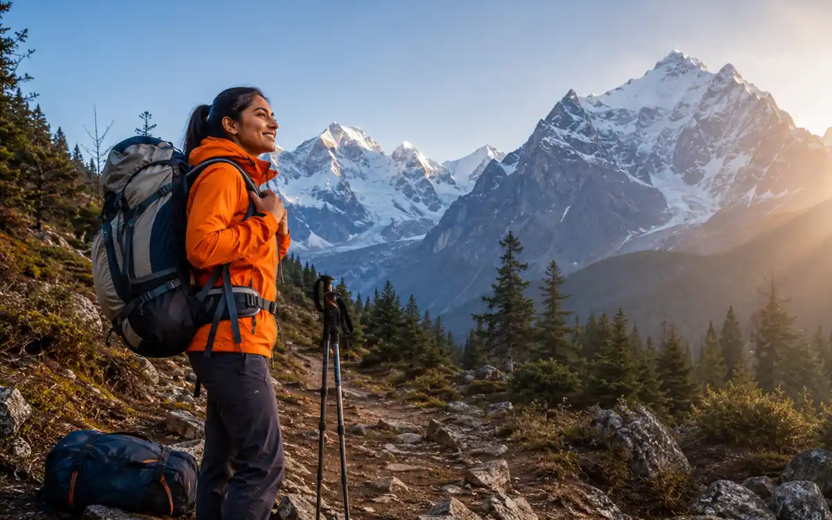 Packing and preparing for Adi Kailash and Om Parvat – mountain road and travel scenery in Uttarakhand