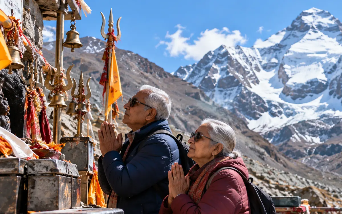 Adi Kailash for senior travellers – mountain road and travel scenery in Uttarakhand
