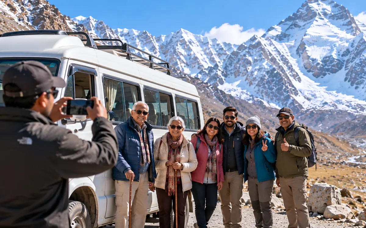 Tempo Traveller for Adi Kailash from Kathgodam – mountain road and travel scenery in Uttarakhand